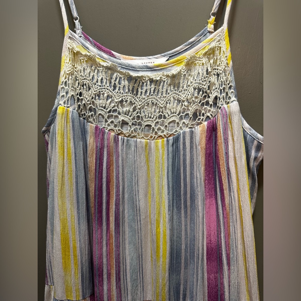 Lauren Conrad Size S Pastel Maxi Dress EUC - Picture 3 of 9